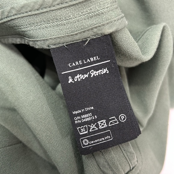 & Other Stories Buckle Belt Cutout‎ Dress Women's 4 Green - Picture 9 of 10